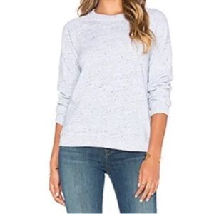 NWT Monrow Revolve Donegal Fleece Crewneck Sweatshirt Speckled Grey Women’s XS